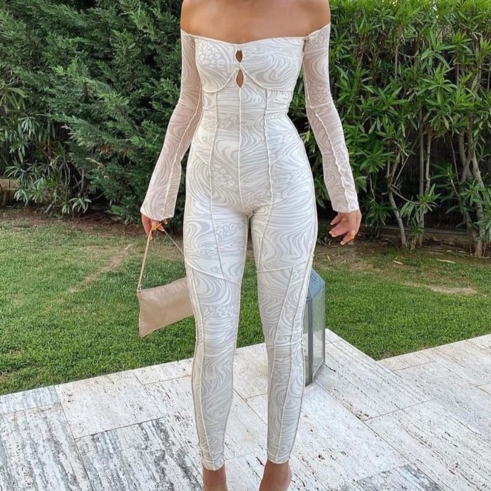 Bad Society Club Printed Jumpsuit Catsuit